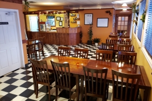 View of the interior dining area.