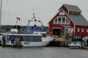 Boat and building across the road