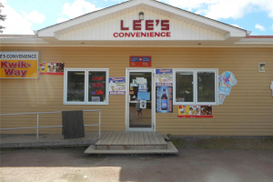 Store front - Home of Lee's Convenience, Gas Bar and Post office